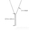 Letras transfronterizas estéreo AliExpress más vendido collar de nombre largo moderno femenino rectangular geométrico letras