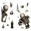 Decoração de Halloween Teia de Aranha Caveira Horror Adesivo Estático para Janela Venda Quente Transfronteiriça Amazon Decalque de Janela