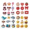 Zuecos de Serie de Dibujos Animados Lindos Accesorios de Flor para Zapato Hebillas de Zapato de Goma Suave de PVC Accesorios de Joyería Extraíbles Personalizados Según Dibujos