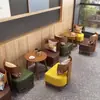 Mesas de Cafetería, Sillas, Sofás, Mesas para Tiendas de Té de Leche, Bares de Libros, Bares, Restaurantes Occidentales, Mesas y Sillas de Ocio, Cabinas de Estilo Minimalista Personalizadas