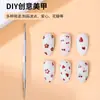 Set de 5 Piezas de Bolígrafo de Punto para Uñas de Acero Inoxidable Personalizado Doble Punta Escultura Pintura Punto Perla Tirar Línea Gancho Flor Manicura Herramientas