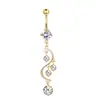 Conjunto de Cinco Peças de Piercings de Umbigo, Piercings de Umbigo Mais Vendidos da Amazon, Piercings de Umbigo com Zircônia, Joias de Piercing