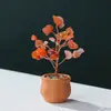 Árvore da Fortuna de Cristal Natural Atacado Vaso de Cerâmica Conjunto Árvore de Cristal Caixa Enfeites Mini Árvore da Fortuna de Citrino Enfeites Decorativos