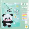 Carpeta organizadora A4 con hebilla de panda, caricatura, multicapa, porta hojas de examen, bolsa de almacenamiento, libro de datos con paginación, carpeta insertable