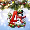 Nuevo Colgante Decorativo Plano de Acrílico Transfronterizo para Festival Navideño Adorno para Árbol de Navidad Decoraciones Navideñas para el Hogar