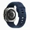 Para Samsung Galaxy Watch7 Ultra 47mm Pulseira com Fivela Onda Silicone Esporte Oficial de Pulso