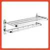 Estante de Almacenamiento para Baño, Toallero de Acero Inoxidable sin Taladro, Toallero para Inodoro y Baño, Ferretería para Baño de Hotel
