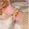 Pulsera de Cuentas Estilo Caliente 2025 para Mujer, Pulsera de Cinabrio Versátil Retro de Alta Gama Estilo Ins Pulsera de Perlas al por Mayor