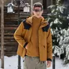 Jaqueta Enbu outono e inverno, jaqueta corta-vento masculina três em um para atividades ao ar livre, jaqueta estilo montanha unissex