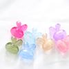 Fonte de origem novos acessórios de cabelo de coelho touca anel acessórios de proteção ambiental de plástico furo lateral acessórios transparentes para DIY atacado
