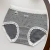 9853 Encaje de Lunares Gris Colección Otoño, Ropa Interior 100% Algodón Cepillado para Mujer, Algodón Puro con Entrepierna Extendida, 10A Antibacteriano