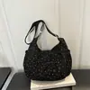 Bolsa Dulce Pequeña Floral Estilo Coreano para Mujer 2026 Bolso de Hombro de Gran Capacidad Estilo Perezoso Casual Plegado Bolso Cruzado Tipo Bollo