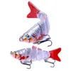Isca Artificial Peixe Multi-Seções 10 Cores 10cm 18.2g Peixe Simulado de Seis Seções Isca Dura Isca para Pesca em Mar Isca Falsa Atacado