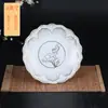 Plato de Frutas para Ofrenda a Buda, Set de Ofrenda a Buda para el Hogar, Copa de Ofrenda, Florero, Quemador de Incienso de Cerámica con Relieve Dorado, Set de Ofrenda a Buda