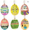 Direto da fábrica cor madeira ovos de madeira de Páscoa Amazon nova decoração para casa artesanato de ovos para sala de aula