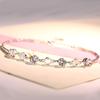 Zhen Rong Tmall nueva pulsera en forma de corazón para mujer, pulsera creativa coreana "Te amo", joyería de plata al por mayor de generación