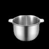 Olla de Manteca Doméstica de Acero Inoxidable Olla de Cocina para Almacenamiento de Aceite Filtro de Residuos de Aceite Olla de Manteca con Dos Asas Gran Capacidad Freidora
