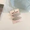 Pinza para el cabello de tela a cuadros simple y elegante estilo coreano, versátil para ir al trabajo, pinza para flequillo lateral, pinza para el cabello de la frente, pasador, accesorio para el cabello