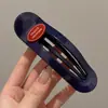 Pinza para el pelo de estampado a cuadros para mujer, nuevo modelo 2026, pinza ovalada hueca para la parte trasera de la cabeza, pinza de pico de pato grande, accesorio para el cabello de alta gama