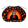 Capa Naranja de Acción para Acción de Gracias Hecha a Medida de Fábrica con Estampado de Pavo, Capa de Rendimiento con Cordones