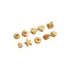 Cuentas Sueltas Chapadas en Oro Separadores Cuentas de Ábaco Cuentas con Esquina Cortada Estrella de Cinco Puntas Corazón Trébol Separadores para Joyería de Cuerda DIY