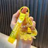 Chaveiro de panda cheio de óleo, garrafinha com areia movediça de maçã, pingente de bolsa, chaveiro de carro, prêmio de máquina de pegar, pequeno presente