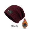 Gorro de punto holgado de circunferencia de cabeza grande para mujer, gorro de lana de invierno, cálido para otoño e invierno, adecuado para cara redonda, cara pequeña, gorro de pila de moda