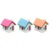 Decoração de micro paisagem artesanato de resina decoração de suculenta de resina multi-janela com porta casa pequena tricolor material DIY