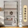 Cortina de Cuentas para Puerta, Cortina Divisoria de Cristal Artificial, Estilo Nuevo para Sala de Estar, Entrada, Baño, Decoración de Cuentas, Cortina Colgante de Calabaza, No Requiere Perforación