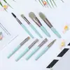 Kit de Mini Pincéis de Maquiagem Portátil para Viagem com 8 Peças Pincel para Sombra Cor Morandi Suprimentos de Beleza para Iniciantes Armazenamento