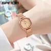 Reloj Sanda para Mujer Estudiante Tendencia de Moda Correa Impermeable Reloj de Cuarzo Casual Simple Reloj con Correa de Acero