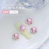 Decorações de Pedras Strass de Cristal para Nail Art Famosas na Internet, Formatos Irregulares de Coração e Retângulo Super Brilhantes, Decorações de Pérolas Feitas à Mão para Unhas Atacado