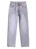 Roupas Masculinas Fengshe / 2026 Primavera e Outono Novidade Tendência Versátil Estilo Americano Jeans Solto Calça Reta de Perna Larga Calça Longa
