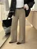 Liquidación, Sin Devoluciones ni Cambios: Jeans de Pierna Ancha Rectos de Cintura Alta con Forro de Polar, Versátiles, Casuales, Simples, Invierno 2025, Té Verde Limón