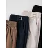 Pantalones mom hechos a medida, pantalones de verano finos estrechos de pierna ancha, pantalones rectos holgados de cintura alta con caída de nueve puntos para mediana edad y personas mayores