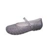 Zapatos de Mujer de Ganchillo Calado con Malla de Pescado de una Sola Tira 2025 Nuevos Zapatos Planos de Ballet de Punta Redonda Sandalias Tejidas