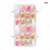 Finger Princess nail art peça de unha infantil acabado 24 chama saco dos desenhos animados wearable acabado nail art patch infantil
