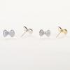 Pendientes de Aguja de Plata S925 Temperamento Simple Goteo de Aceite Lazo Estrella de Cinco Puntas Personalidad Círculo Red Social Zirconia Pendientes de Tres Piezas
