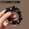 Estilo Lujo Ligero Tejido de Cristal con Perlas Diadema para el Cabello 2025 Nuevo Moño Banda Básica para el Cabello Accesorio Versátil para el Cabello Banda Elástica para Mujeres