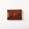 Portatarjetas de Gran Capacidad Estilo Japonés y Coreano de Cuero PU Simple, Tarjetero de Negocios, Cartera Plegable Estilo Sobre, Portatarjetas de Identificación, Cartera