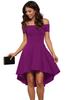 Vestido Nuevo para Mujer Europeo y Americano 2020 ebay Amazon Explosiones Hombro Descubierto Manga Corta Falda Grande Acampanada Cola de Milano