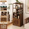 Novo Armário de Chá Estilo Chinês Rack de Armazenamento para Sala de Chá Mesa de Chá Armário Lateral para Sala de Estar Rack de Armazenamento Prateleira de Chá de Parede Pequena Prateleira Antiga