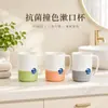 Vaso para enjuague bucal antibacteriano nórdico de dos tonos, vaso para cepillo de dientes de plástico engrosado y resistente a la rotura, codificado por colores para una familia de tres, diseño simple para lavar y cepillarse