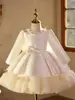Vestido de Anfitriã Menina Vestido para Performance de Piano Luxo Acessível Nicho Elegante Daminha de Honra Casamento Menina Pequena Vestido de Princesa