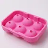 Série de Hóquei no Gelo Recomendada pelo Fabricante Molde de Gelo de Silicone para Hóquei no Gelo de 4 Furos 6 Furos 8 Furos Formato de Hóquei no Gelo Redondo de Silicone de Grau Platina