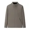 Jaqueta Masculina Fina da Marca Di's com Proteção Completa nas Bordas, À Prova de Vento, Impermeável, Respirável, Quente, Camada Única, Forrada com Fleece, Gola Alta, para Primavera e Outono