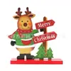Adornos Navideños de Madera Adornos de Ciervos Navideños Adornos de Muñeco de Nieve Adornos de Papá Noel
