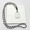 Novo Pingente de Vidro Minimalista Estilo Chinês Colar Versátil Simples Étnico Corrente Longa para Suéter Moda Venda Direta da Fábrica