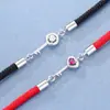 Pulseira para Casais, Homens e Mulheres, um Par de Pulseiras de Fio Vermelho com Chave, Tecida, Presente para Estudantes, Comemorativa, Atacado, Estilo Chinês