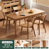 Mesa de jantar em madeira maciça para espaços pequenos, nova mesa de jantar estilo chinês, mesa de jantar retangular para a sala de estar, conjunto simples de mesa e cadeiras de jantar para casa